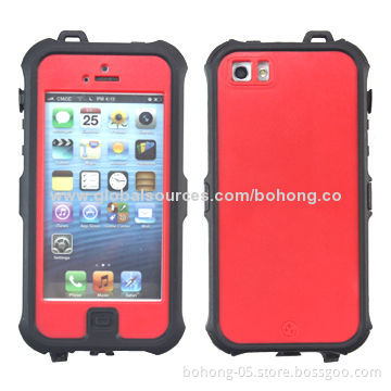 Waterproof Cases for iPhone 5S, TPU + PC, Various Colors Available
